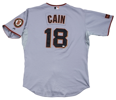 2009 Matt Cain Game Used San Francisco Giants Road Jersey Used on 10/3/09 (MLB Authenticated)